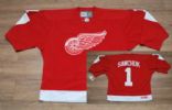 Nhl Fashion Hockey Jersey #1 RED SAWCHUK RED WINGS CCM  NEW!